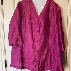 Maggie Barnes deep  pink NWT blouse